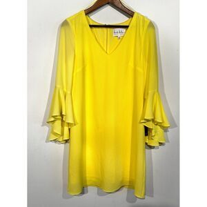 Nicole Miller sunny lemon yellow dress Nwt size 6